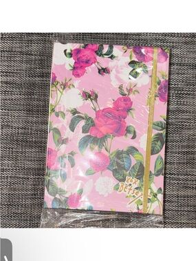 Betsy Johnson Floral Pink Notebook with Elastic Band